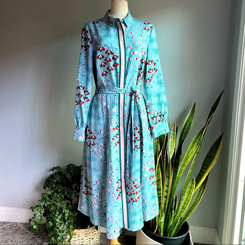 Boden Floral Print Belted Dress